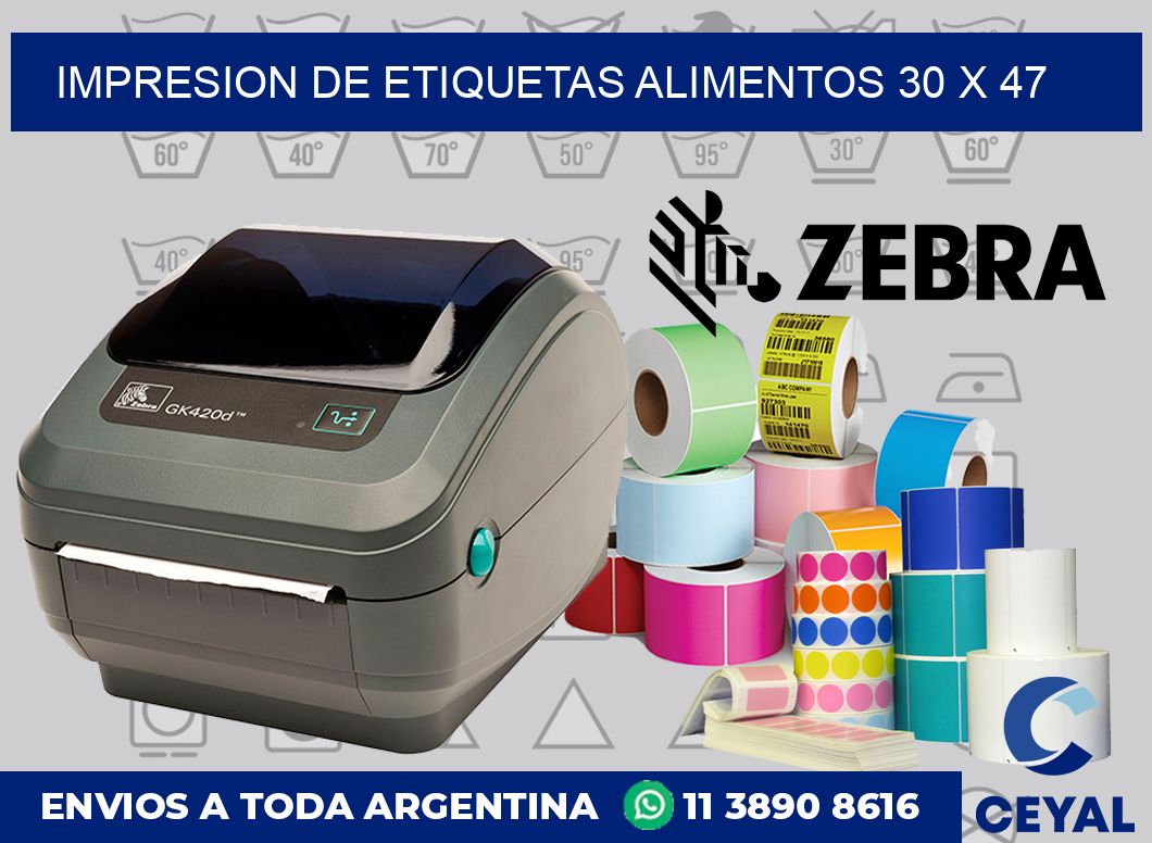 Impresion de etiquetas alimentos 30 x 47