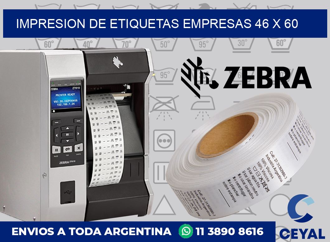 Impresion de etiquetas empresas 46 x 60