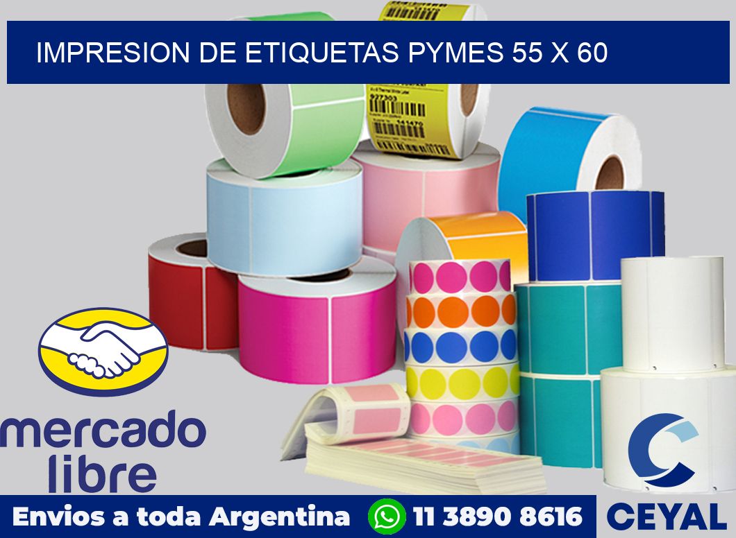 Impresion de etiquetas pymes 55 x 60