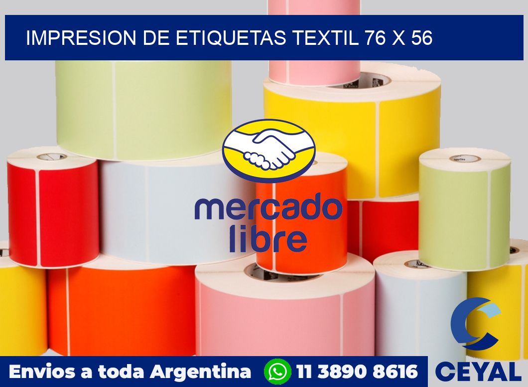 Impresion de etiquetas textil 76 x 56