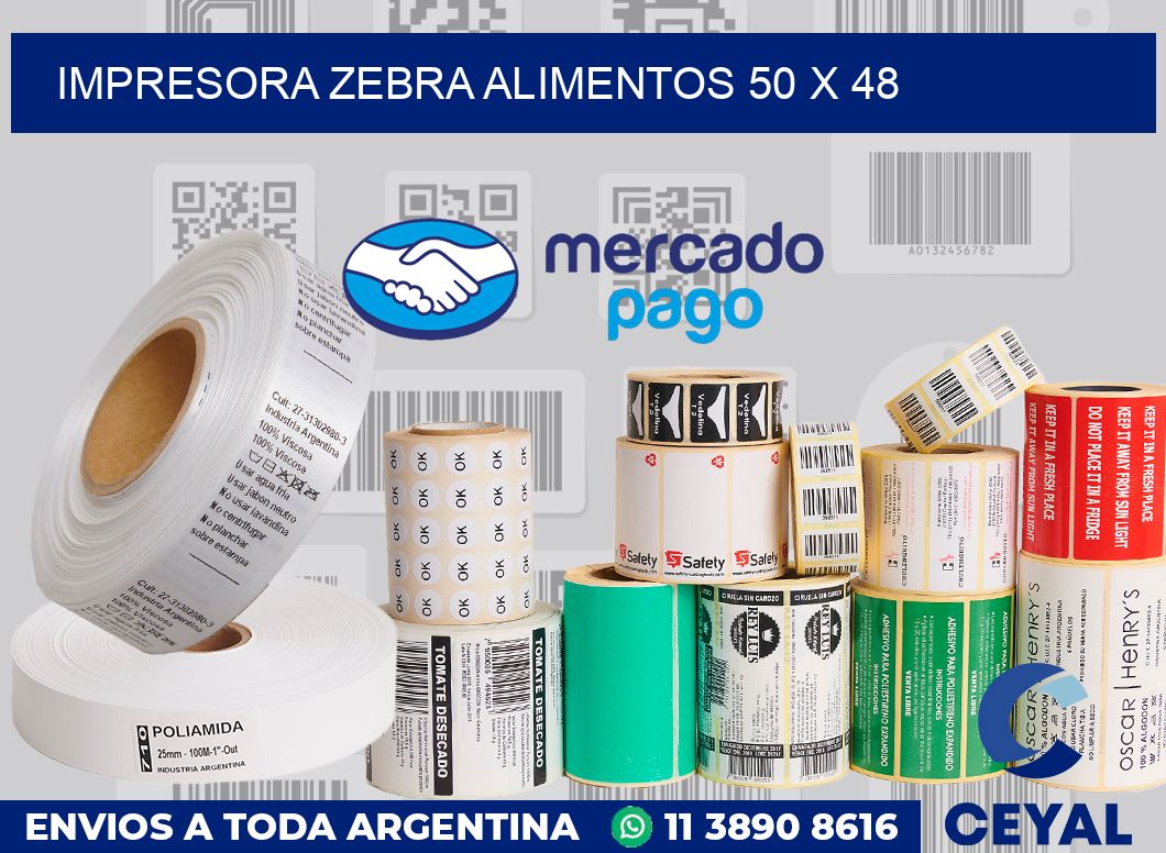 Impresora Zebra alimentos 50 x 48