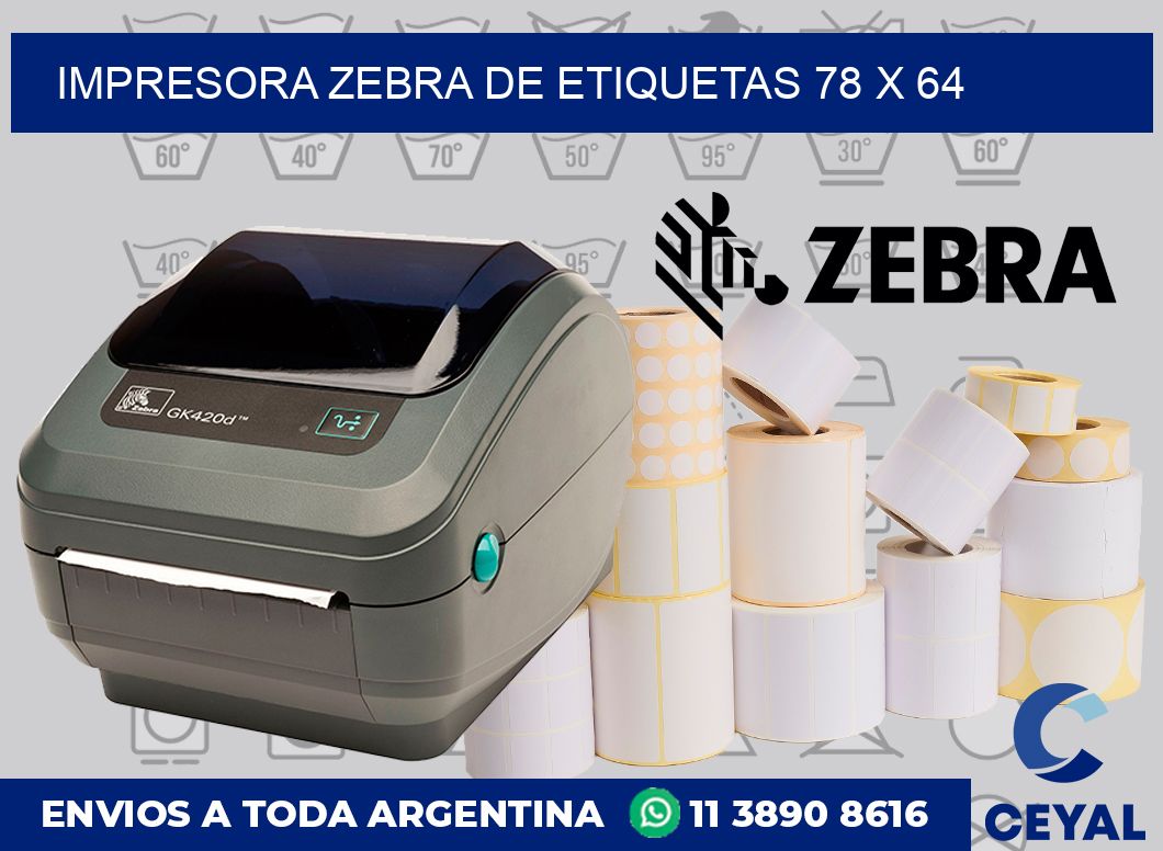 Impresora Zebra de etiquetas 78 x 64
