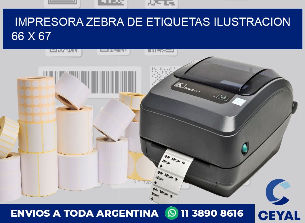 Impresora Zebra de etiquetas ilustracion 66 x 67