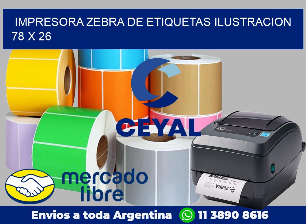 Impresora Zebra de etiquetas ilustracion 78 x 26