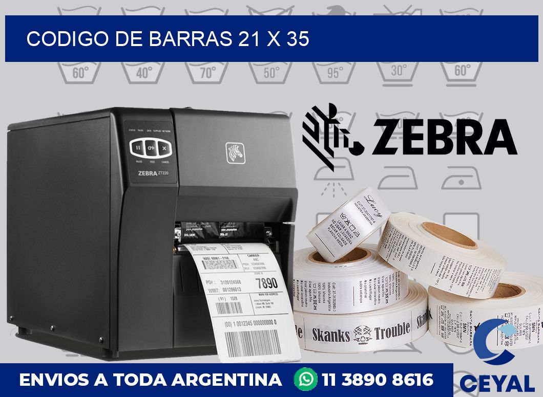 codigo de barras 21 x 35