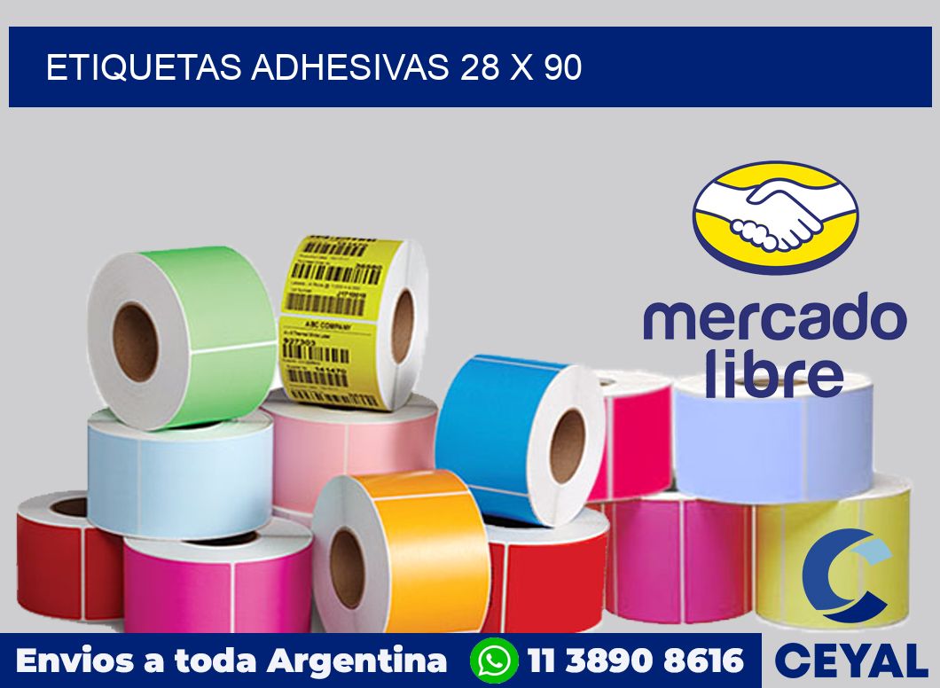 etiquetas adhesivas 28 x 90