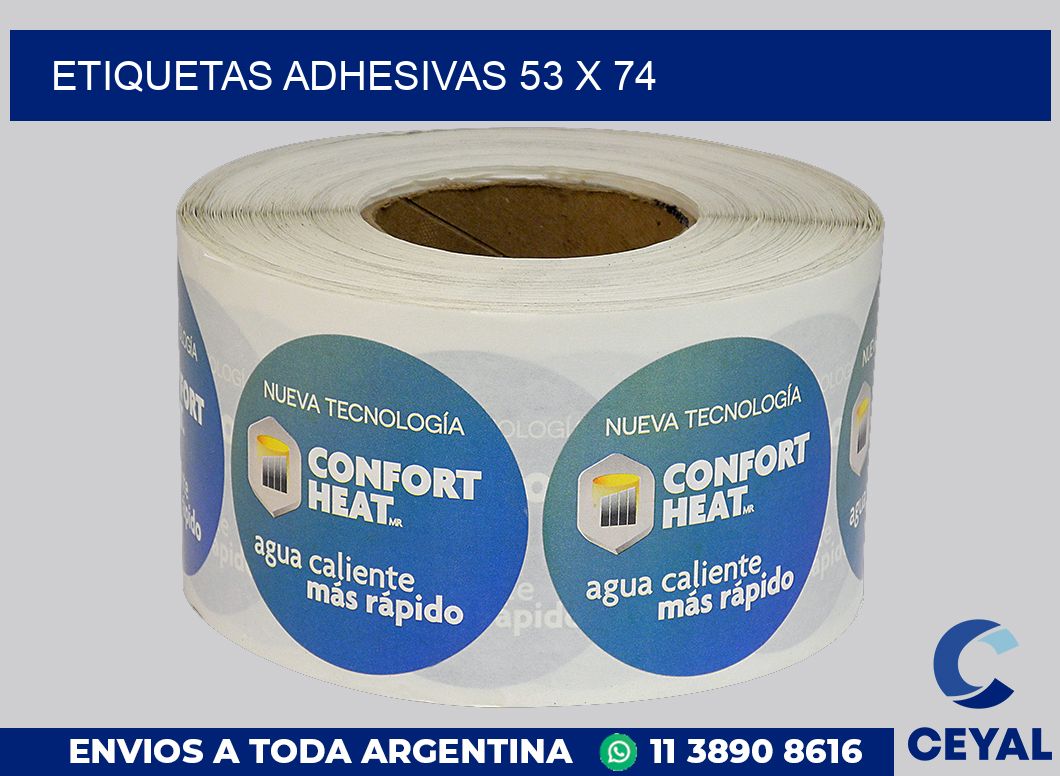 etiquetas adhesivas 53 x 74