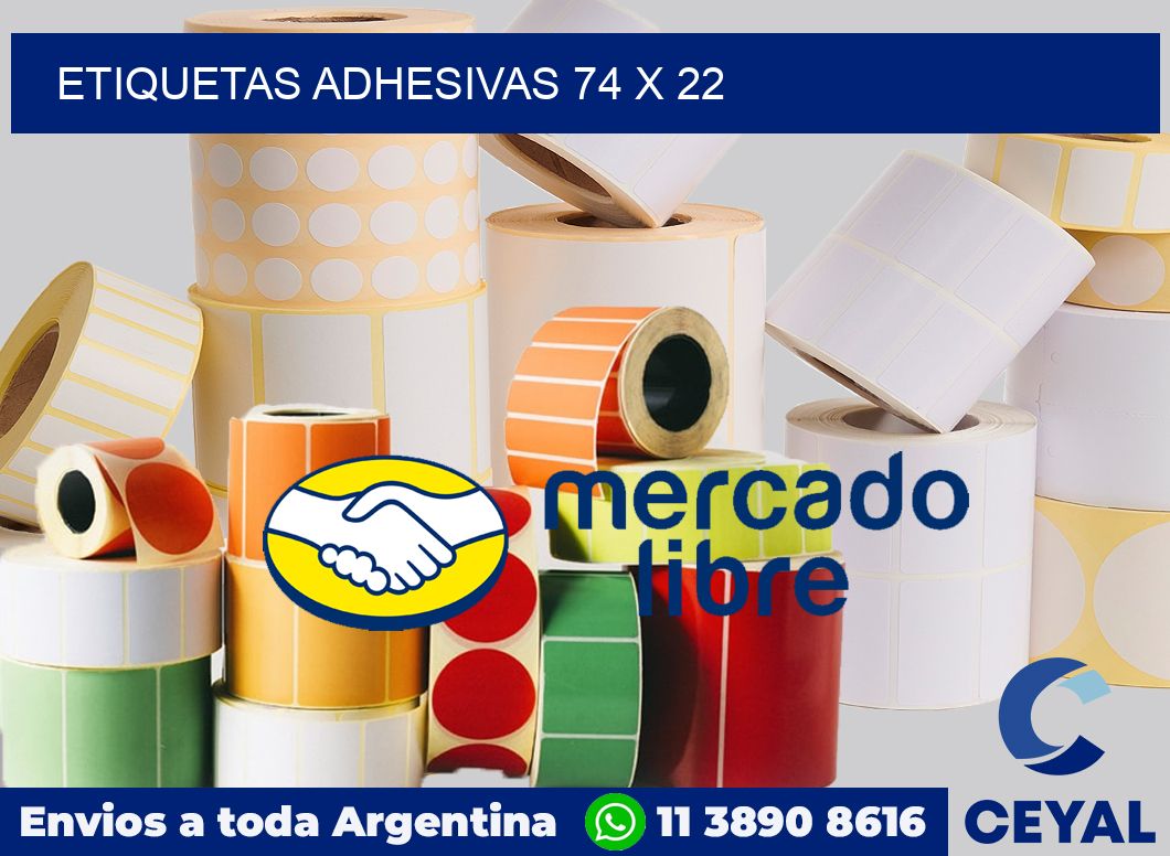 etiquetas adhesivas 74 x 22