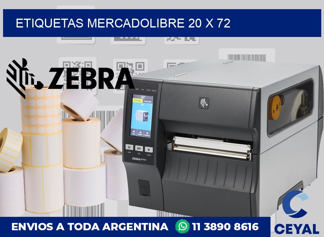 etiquetas mercadolibre 20 x 72