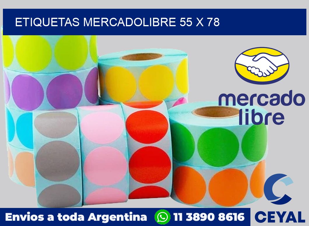etiquetas mercadolibre 55 x 78