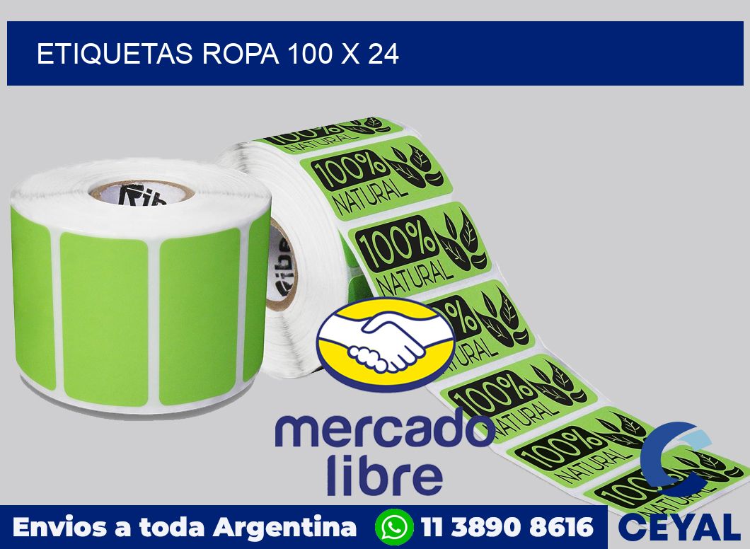 etiquetas ropa 100 x 24