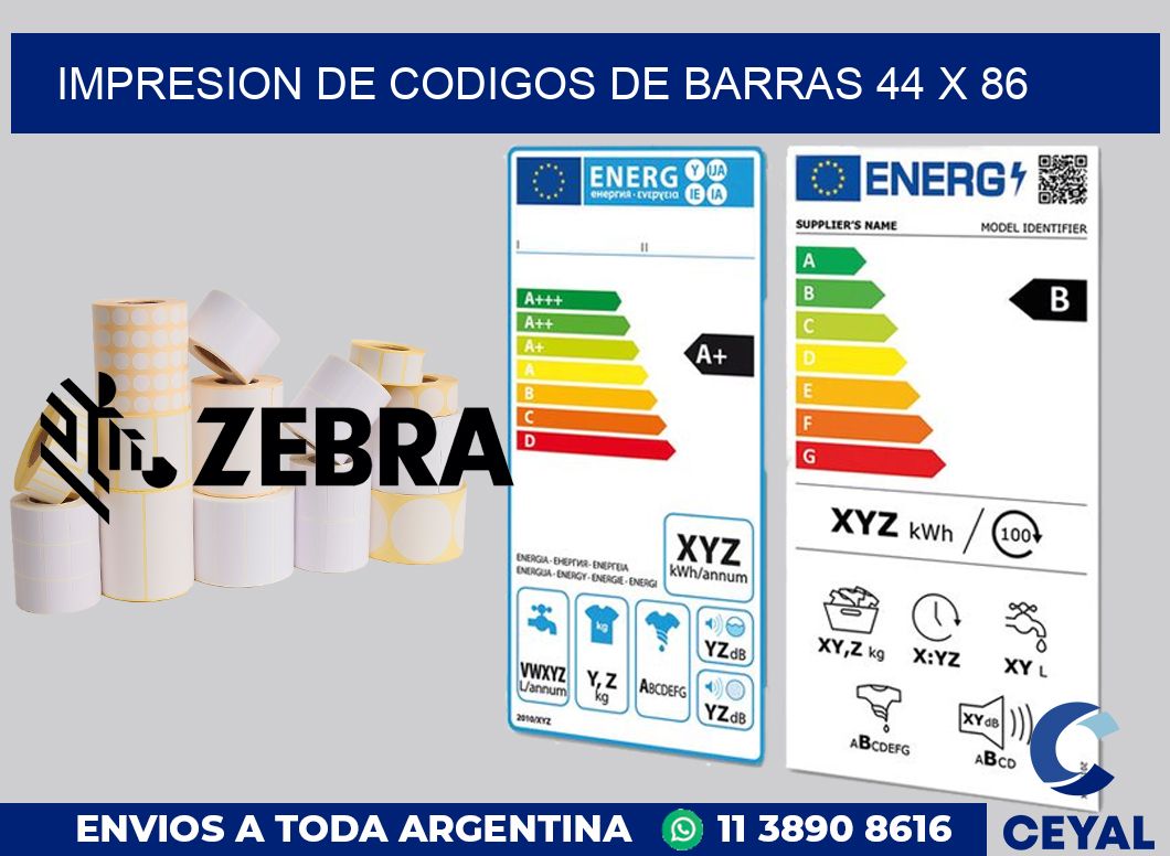 impresion de codigos de barras 44 x 86
