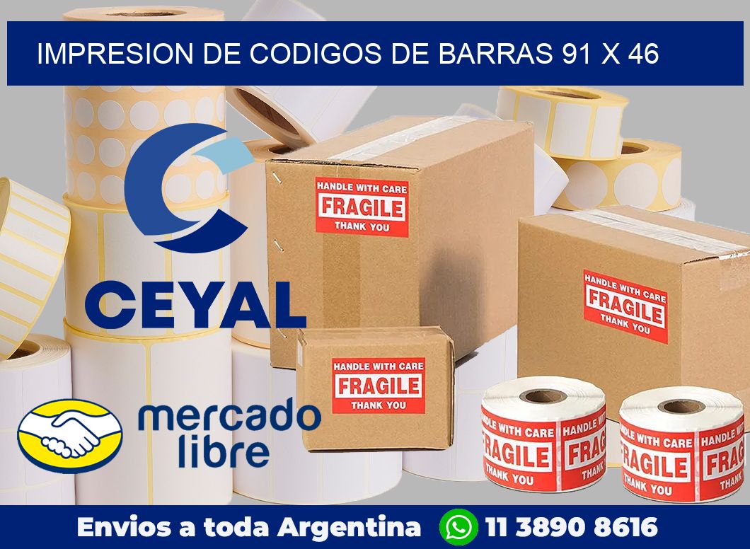 impresion de codigos de barras 91 x 46