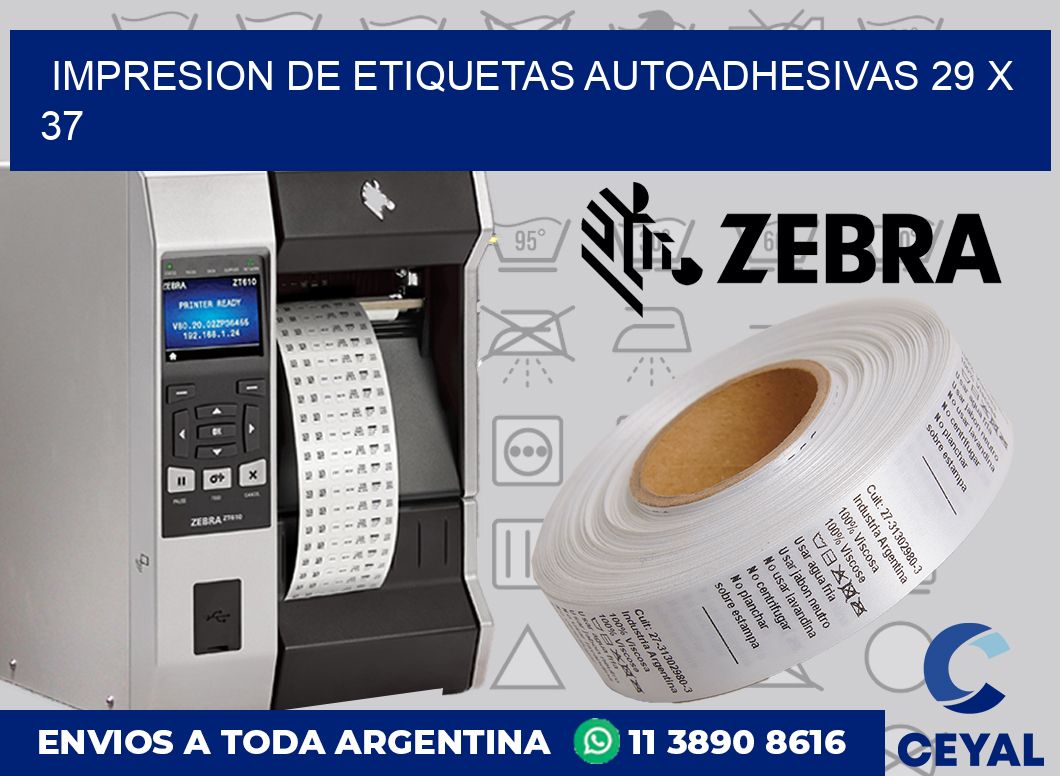 impresion de etiquetas autoadhesivas 29 x 37