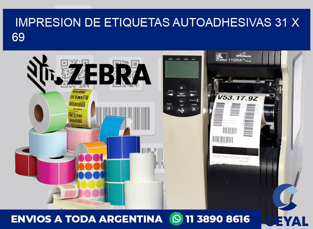 impresion de etiquetas autoadhesivas 31 x 69