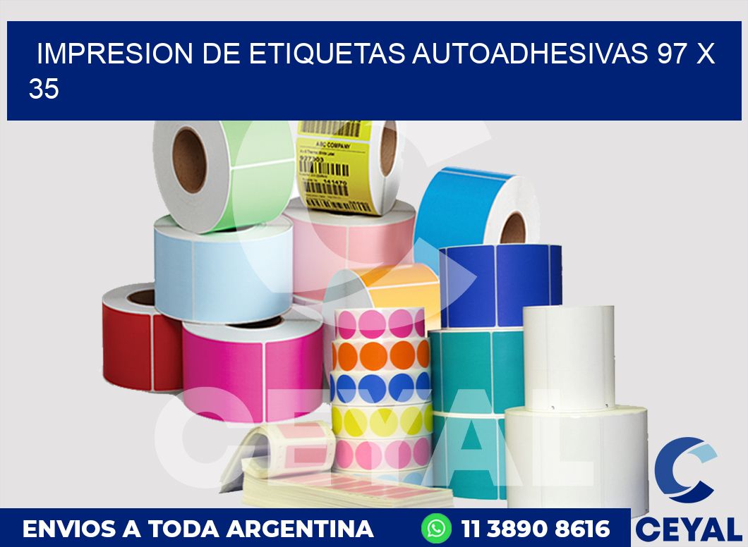impresion de etiquetas autoadhesivas 97 x 35