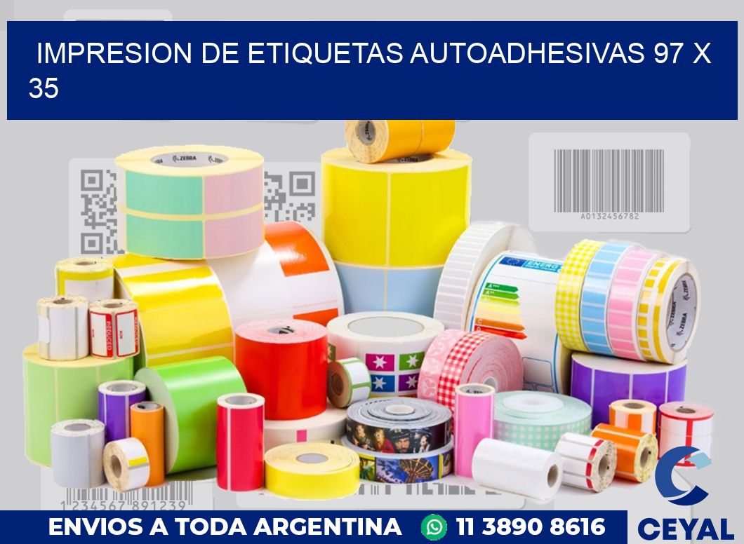 impresion de etiquetas autoadhesivas 97 x 35