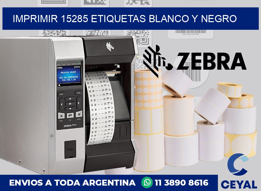 imprimir 15285 etiquetas blanco y negro