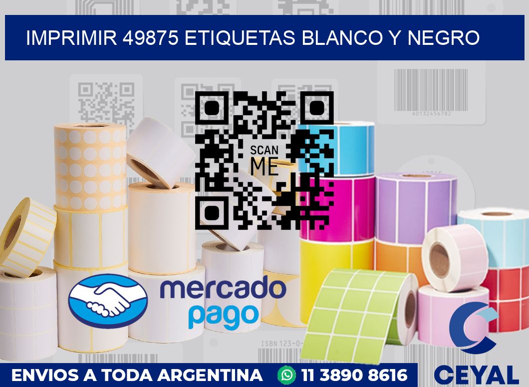 imprimir 49875 etiquetas blanco y negro