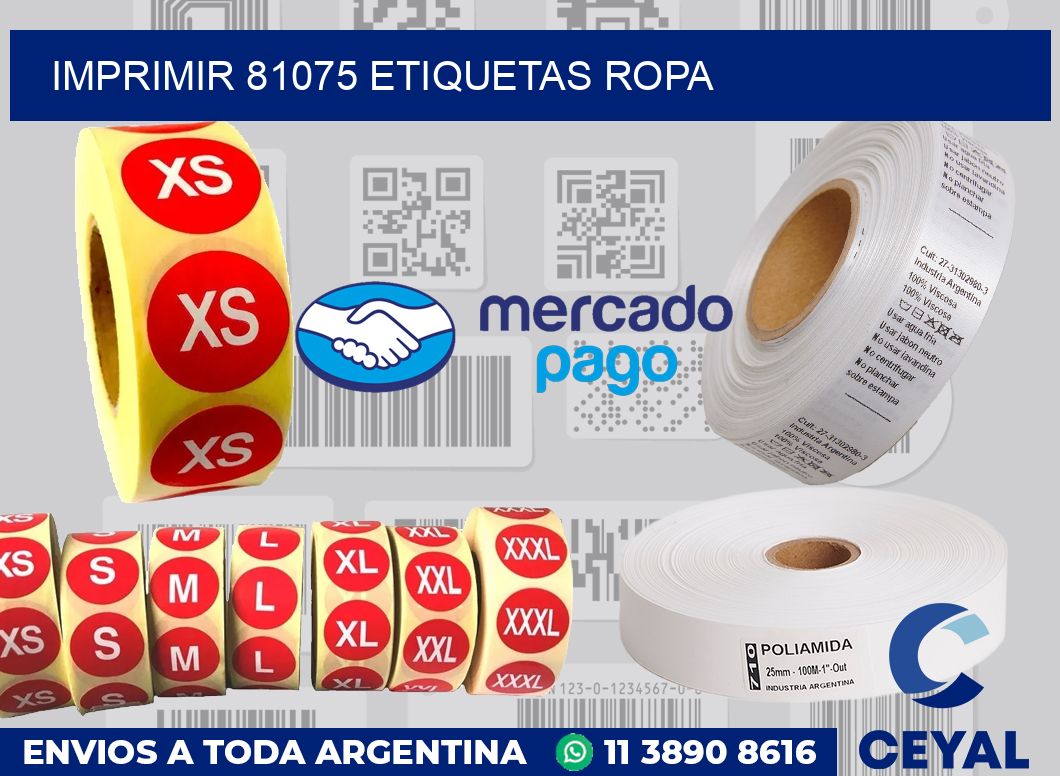 imprimir 81075 etiquetas ropa