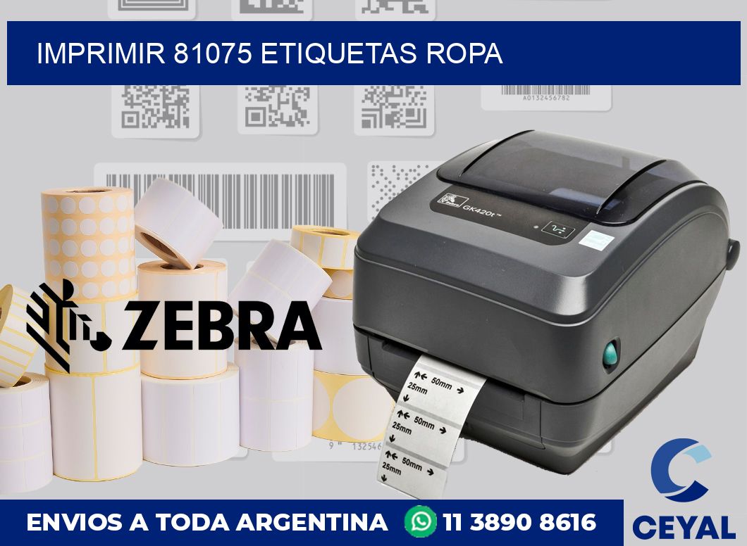 imprimir 81075 etiquetas ropa