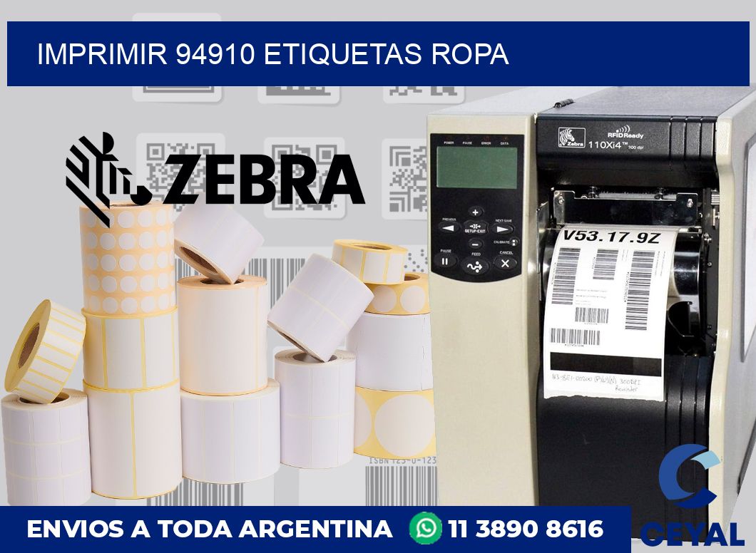 imprimir 94910 etiquetas ropa