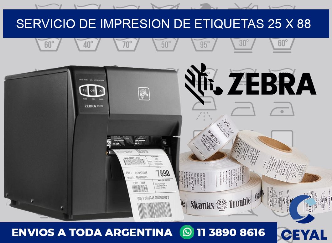 servicio de impresion de etiquetas 25 x 88