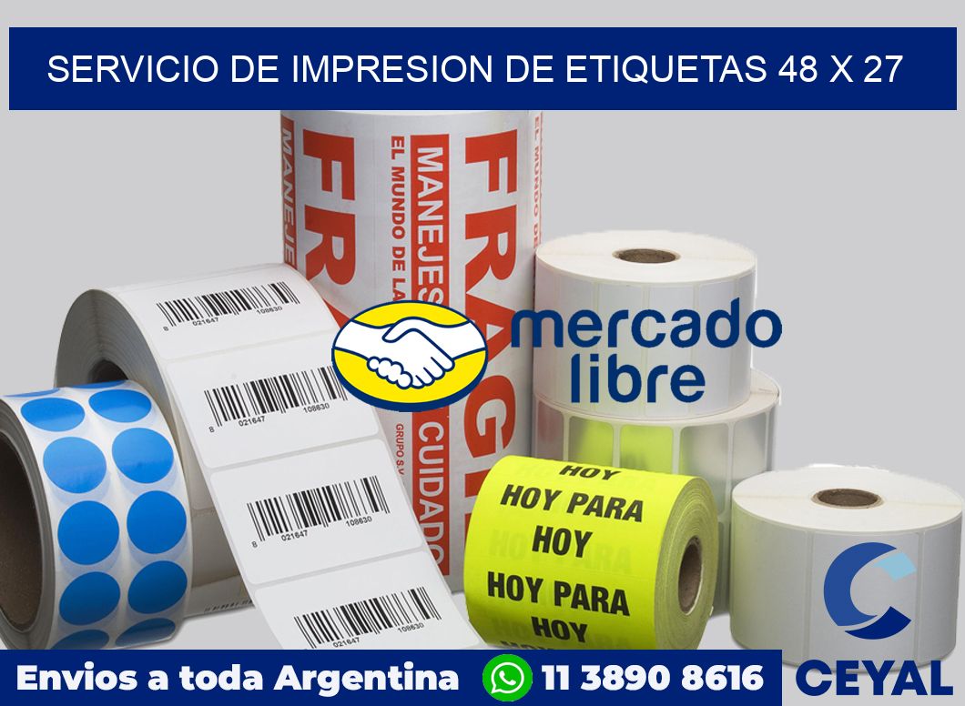servicio de impresion de etiquetas 48 x 27