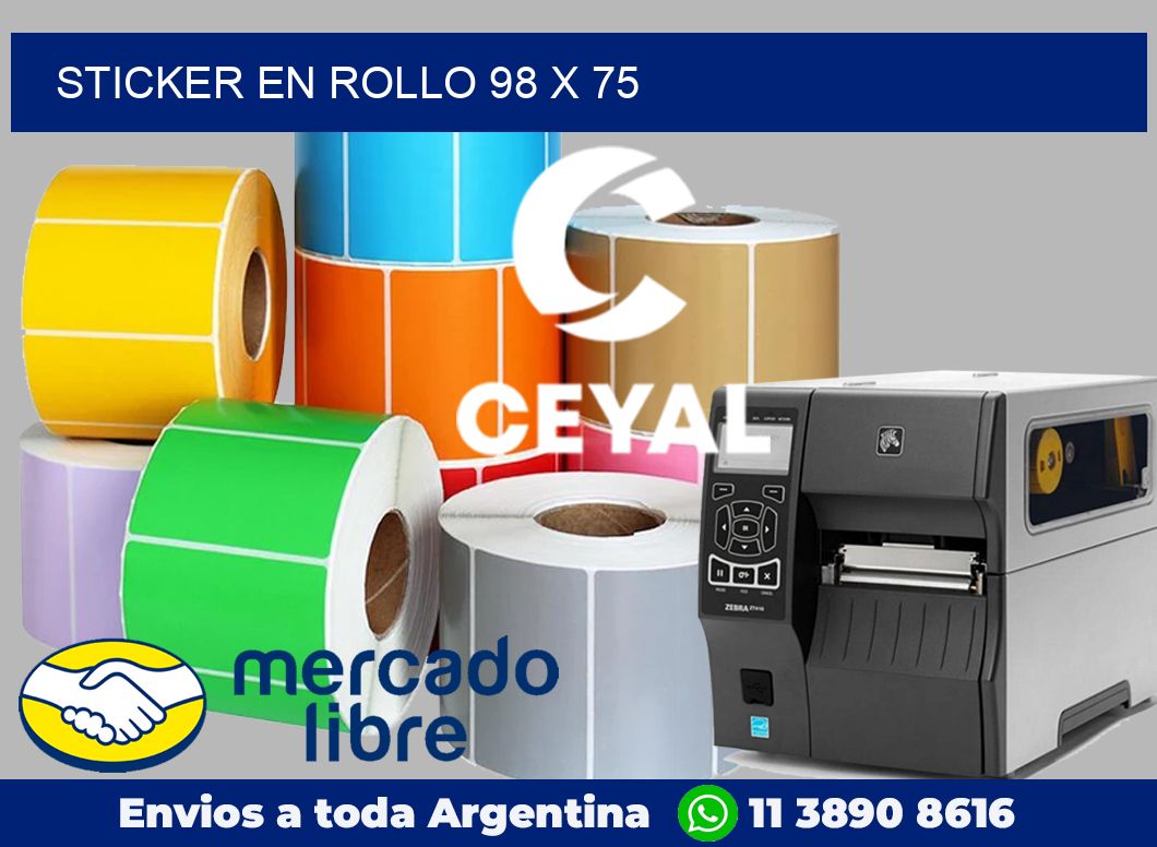 sticker en rollo 98 x 75