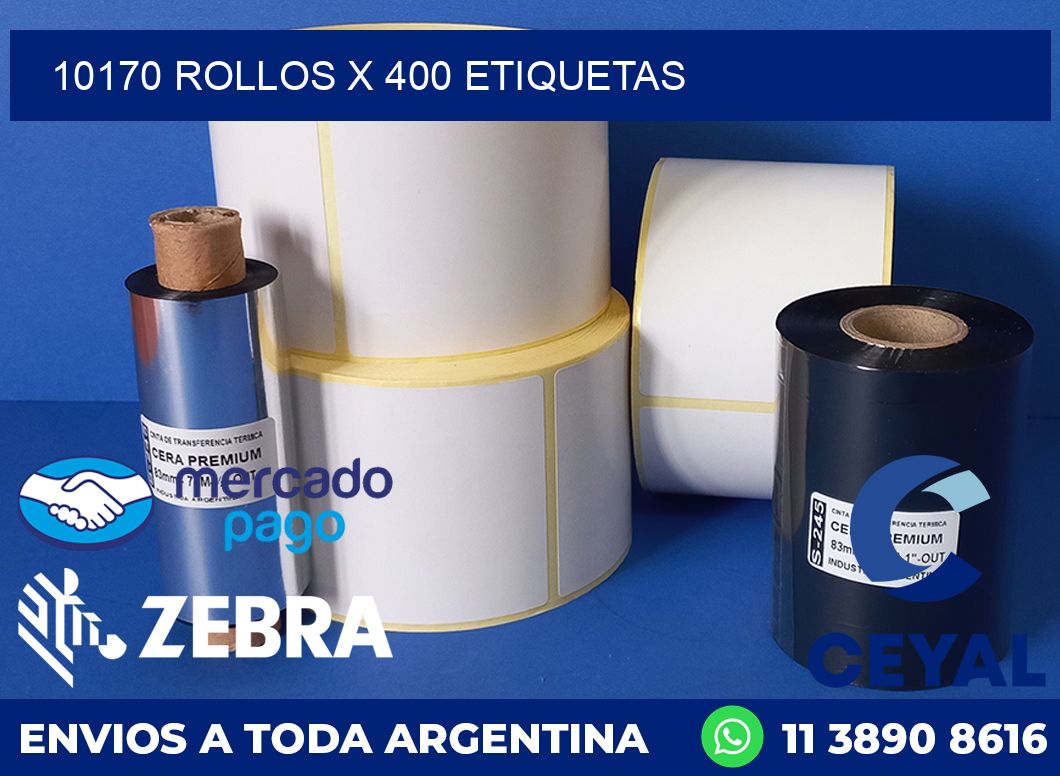 10170 ROLLOS X 400 ETIQUETAS