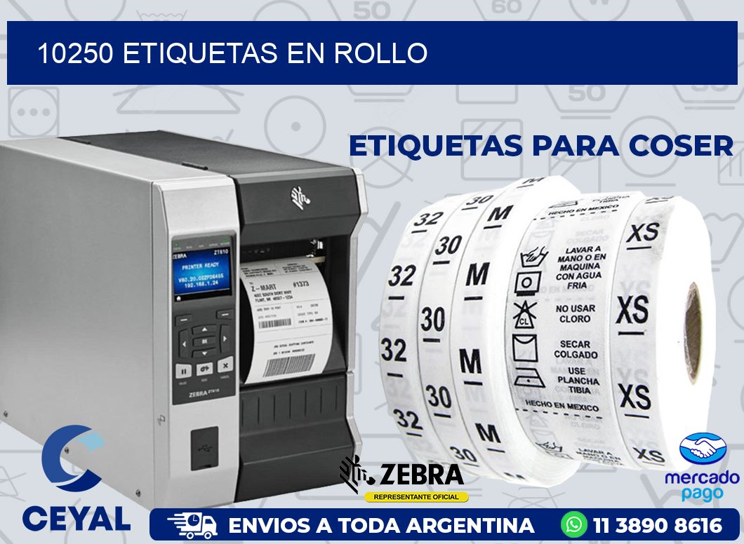 10250 ETIQUETAS EN ROLLO