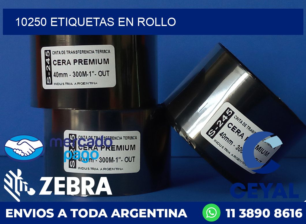10250 ETIQUETAS EN ROLLO