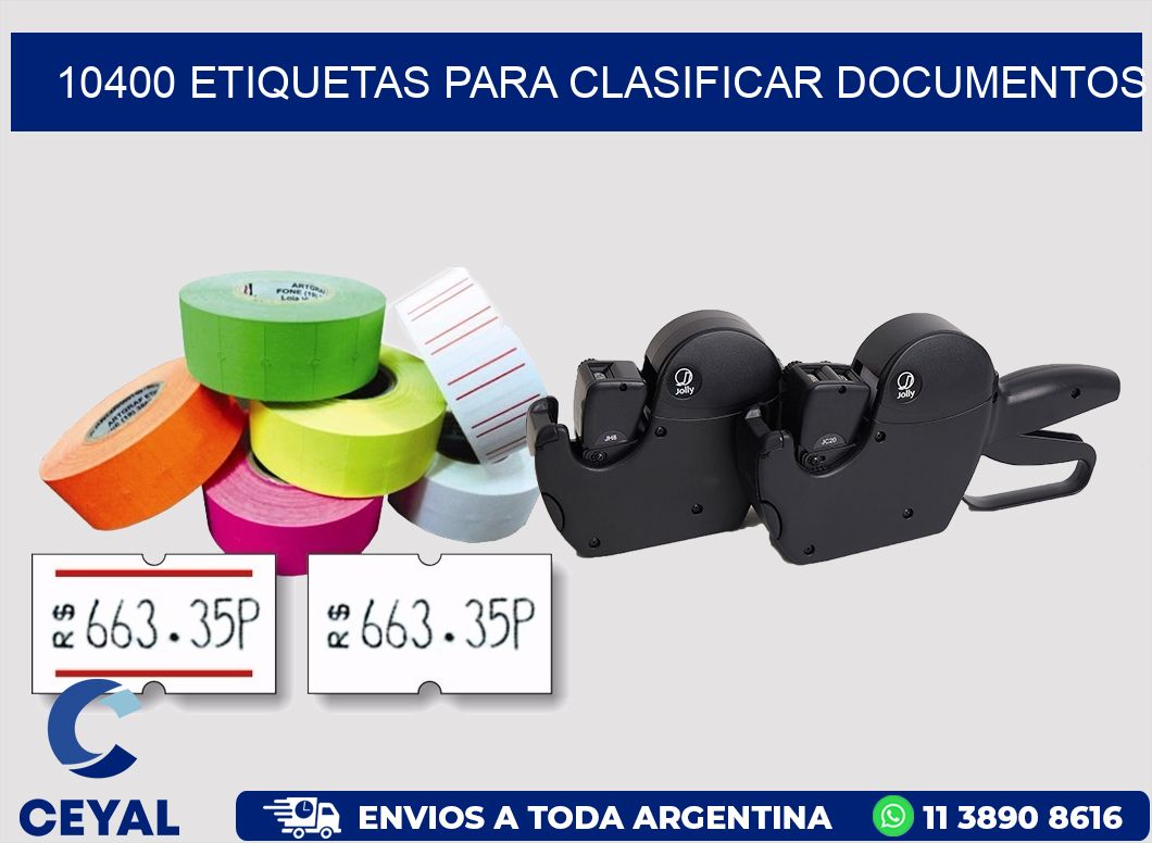 10400 ETIQUETAS PARA CLASIFICAR DOCUMENTOS