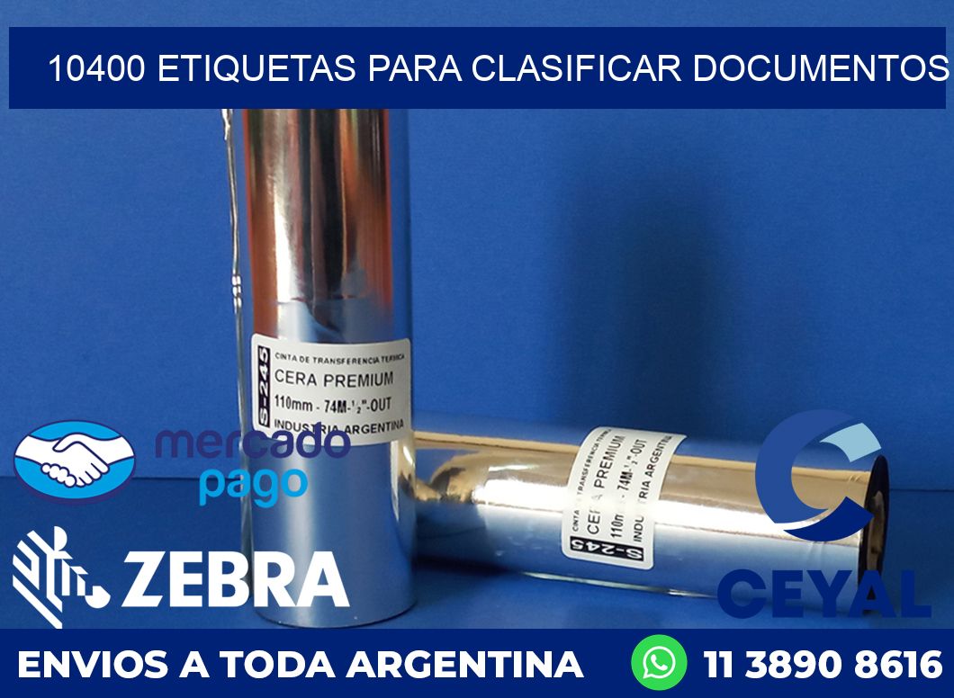 10400 ETIQUETAS PARA CLASIFICAR DOCUMENTOS