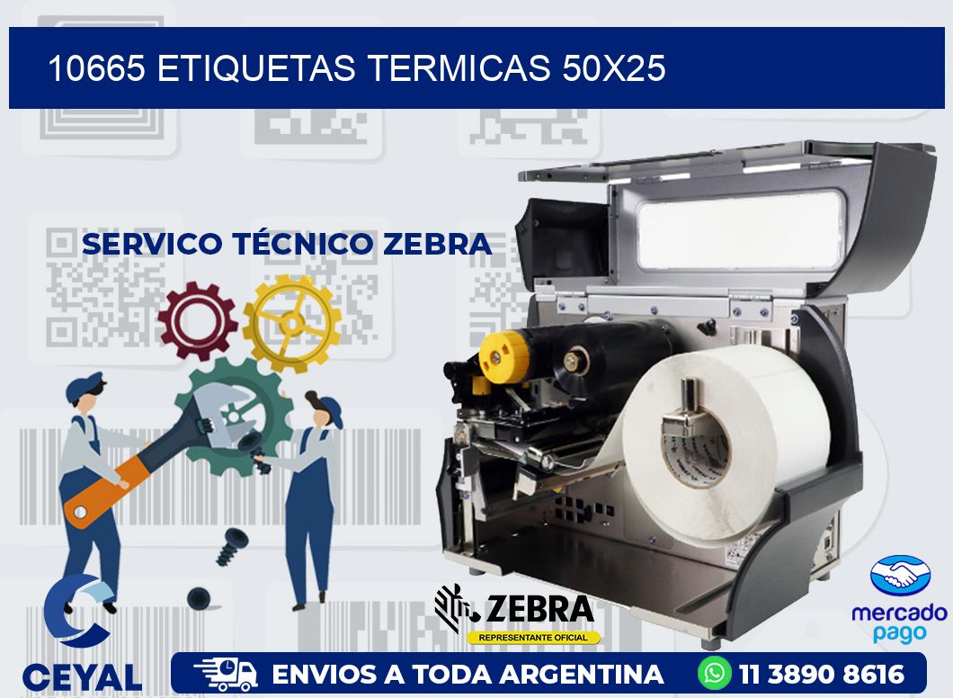 10665 ETIQUETAS TERMICAS 50X25