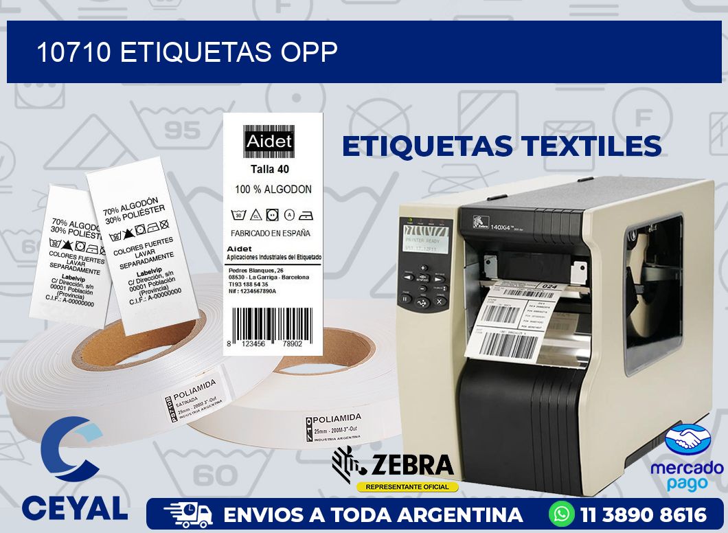 10710 ETIQUETAS OPP