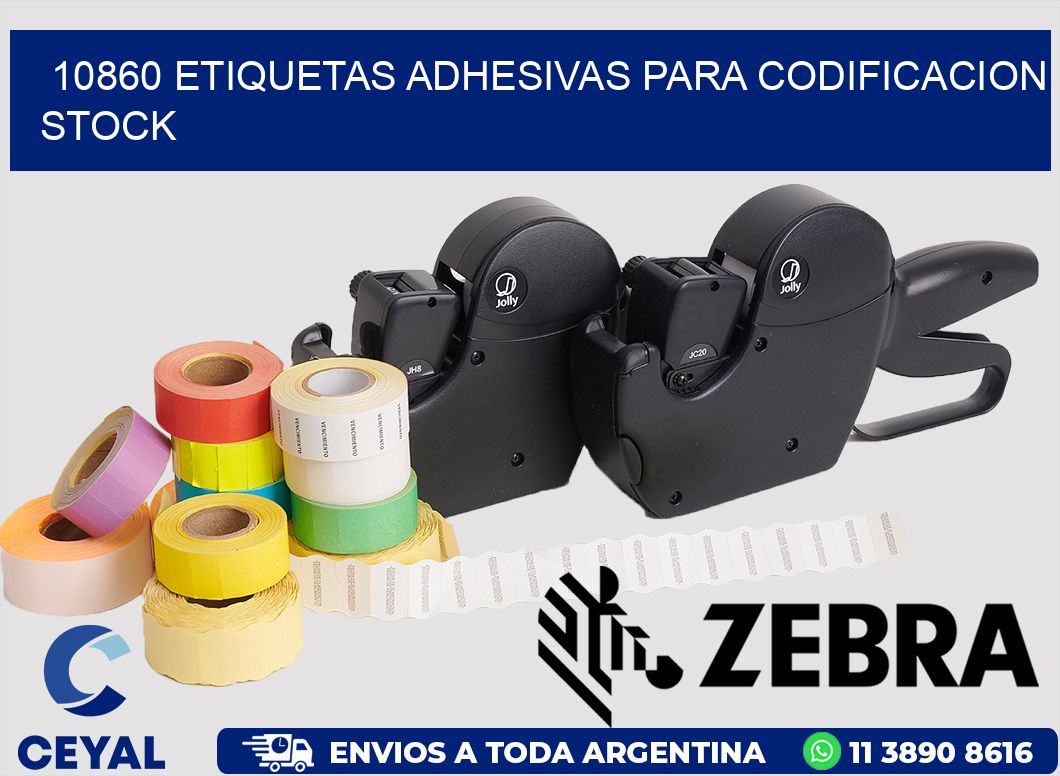 10860 ETIQUETAS ADHESIVAS PARA CODIFICACION STOCK