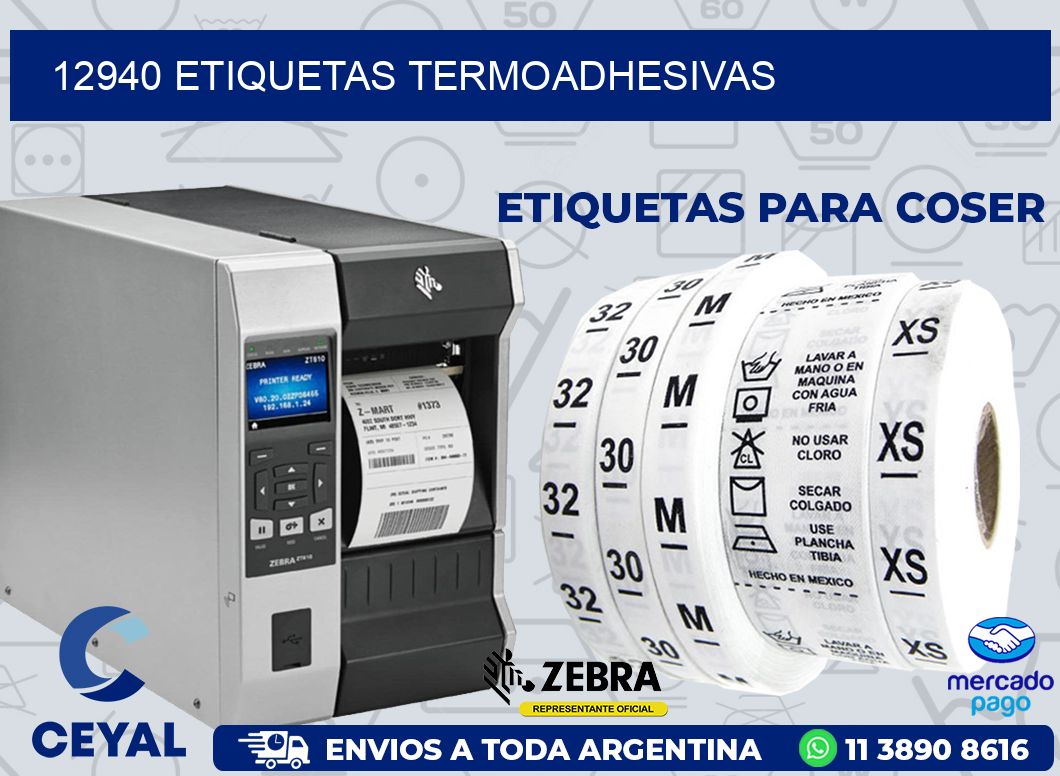 12940 ETIQUETAS TERMOADHESIVAS