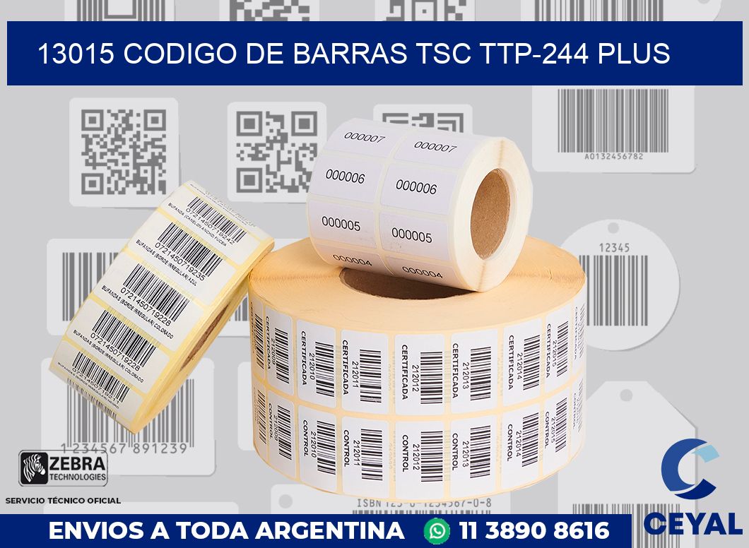 13015 CODIGO DE BARRAS TSC TTP-244 PLUS