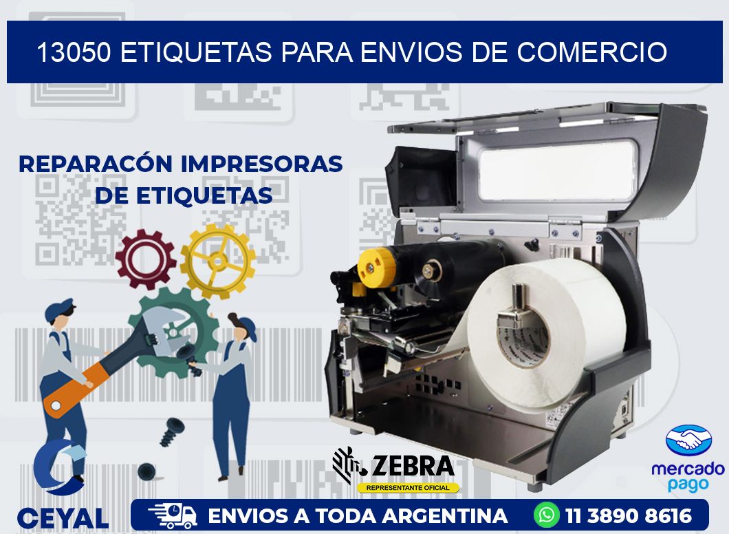 13050 ETIQUETAS PARA ENVIOS DE COMERCIO