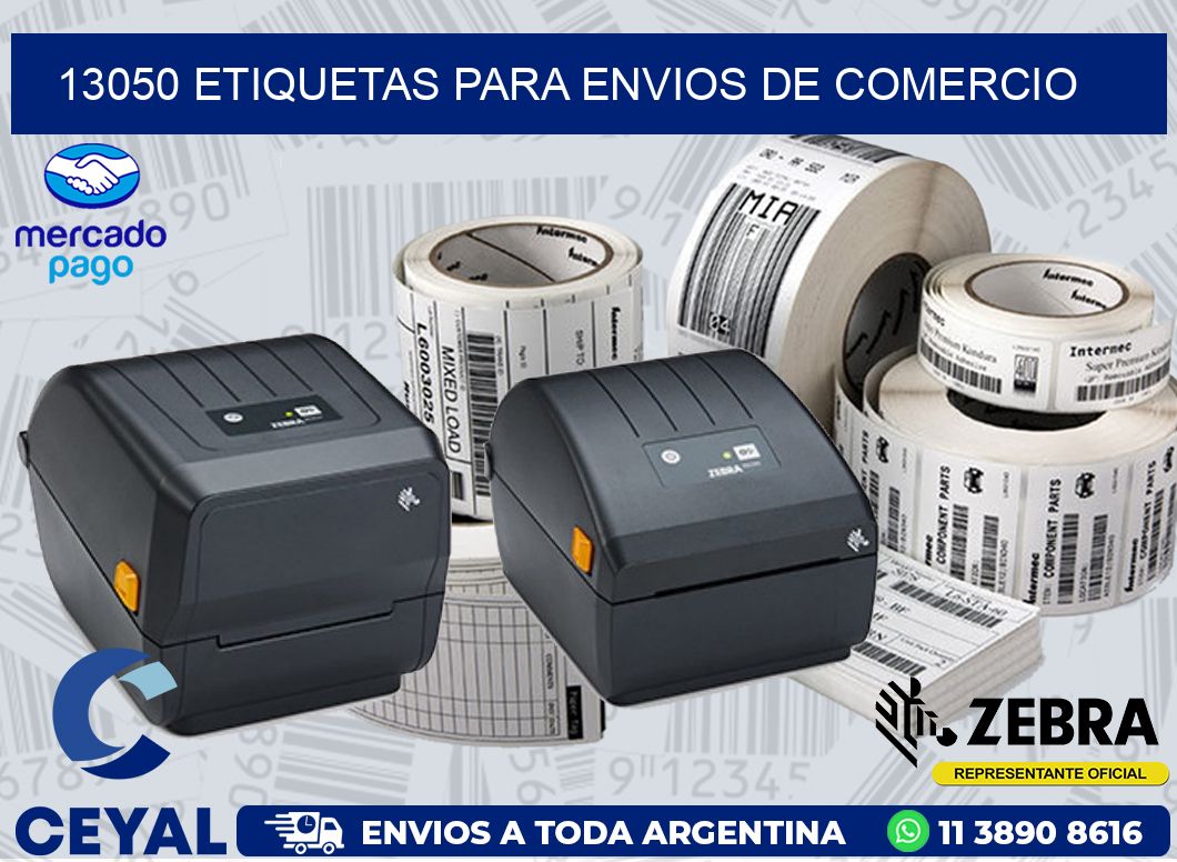 13050 ETIQUETAS PARA ENVIOS DE COMERCIO