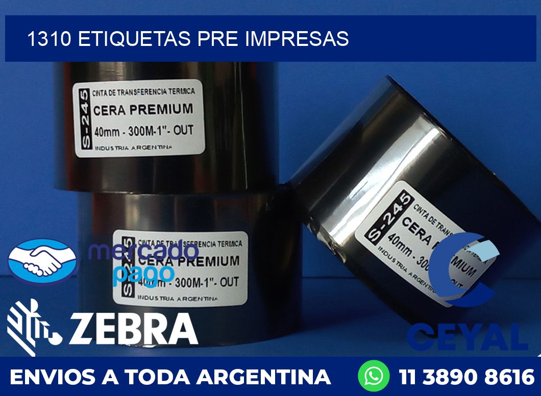 1310 ETIQUETAS PRE IMPRESAS