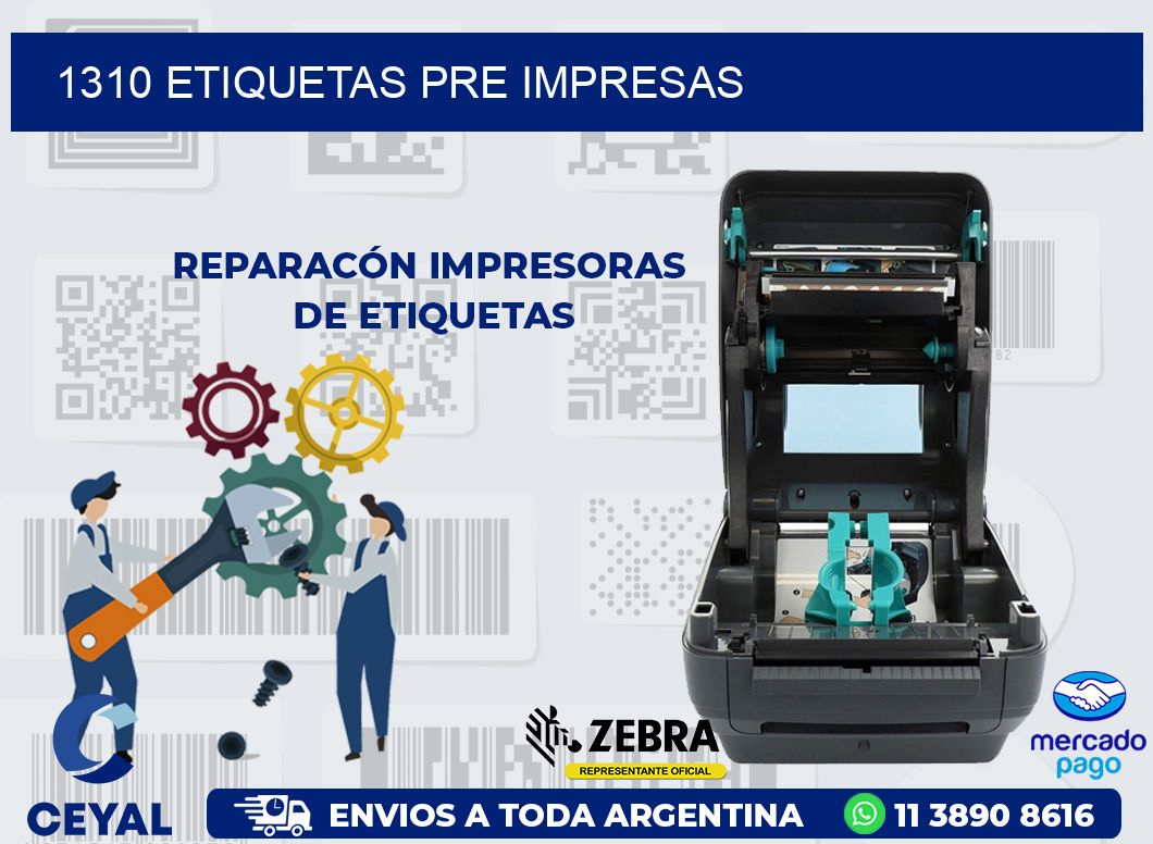 1310 ETIQUETAS PRE IMPRESAS