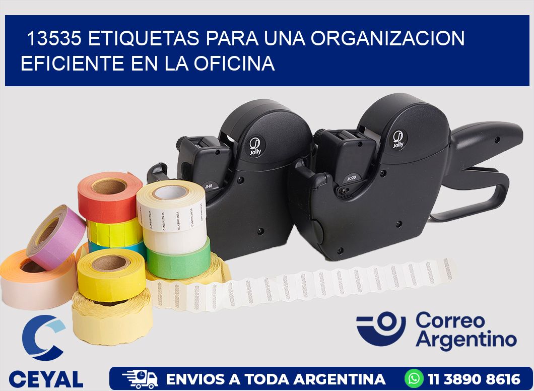 13535 ETIQUETAS PARA UNA ORGANIZACION EFICIENTE EN LA OFICINA