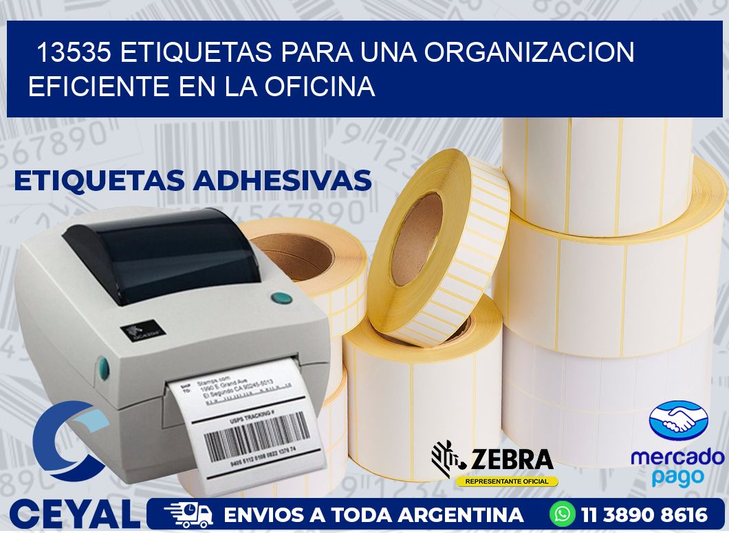 13535 ETIQUETAS PARA UNA ORGANIZACION EFICIENTE EN LA OFICINA
