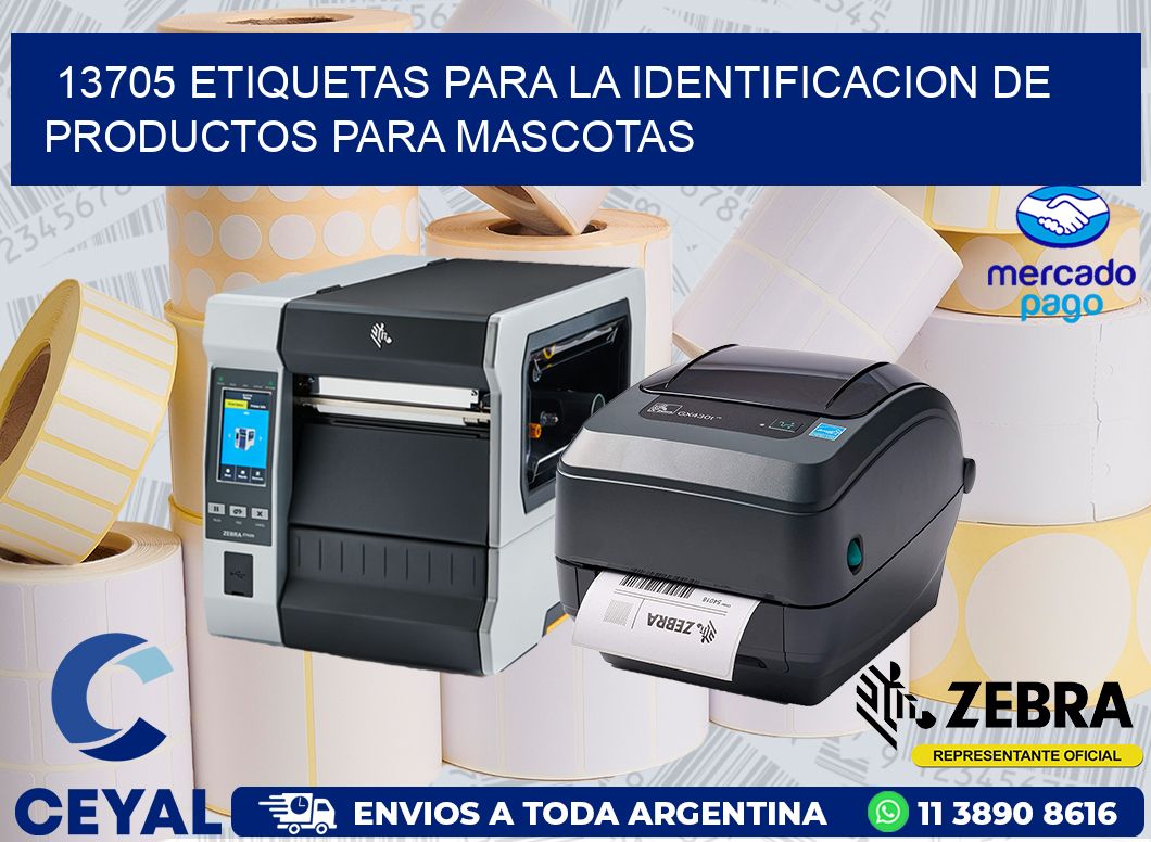 13705 ETIQUETAS PARA LA IDENTIFICACION DE PRODUCTOS PARA MASCOTAS