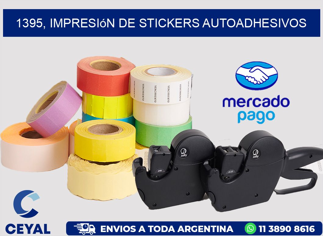 1395, impresión de stickers autoadhesivos