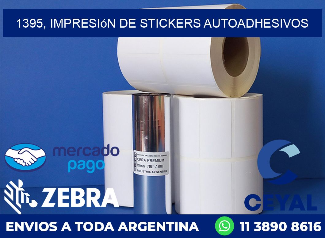 1395, impresión de stickers autoadhesivos