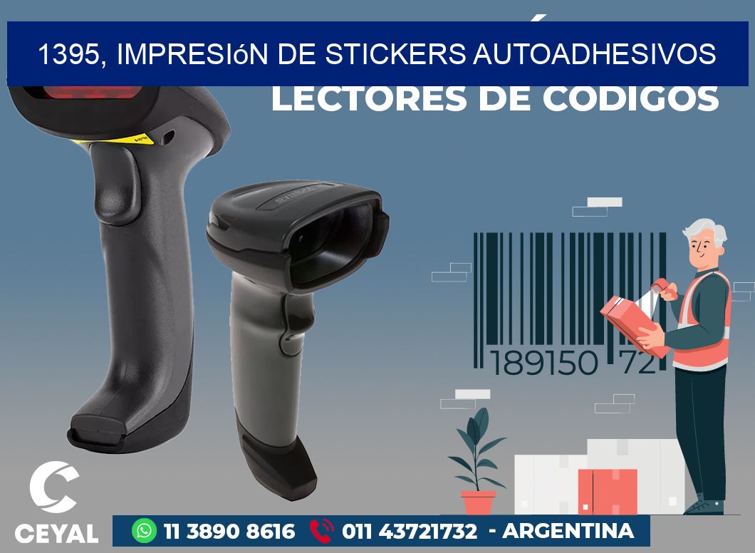 1395, impresión de stickers autoadhesivos