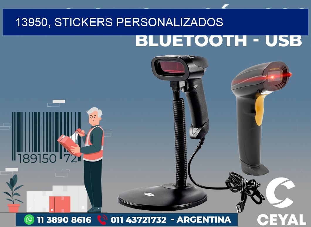 13950, stickers personalizados